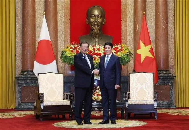 State President Luong Cuong receives Japanese PM Ishiba Shigeru