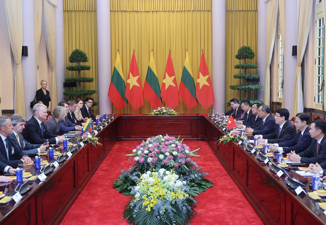 Vietnamese President holds talks with Lithuanian counterpart