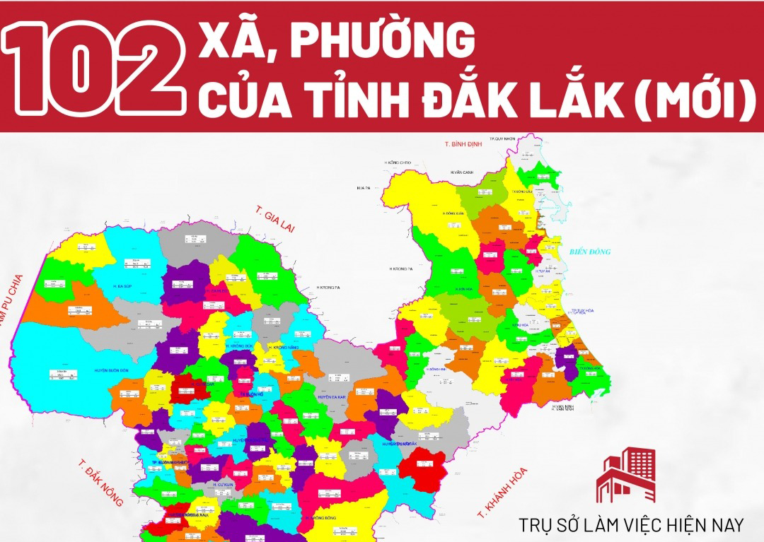 [Infographic] 102 xã, phường sau sắp xếp của tỉnh Đắk Lắk (mới) (Phần cuối)